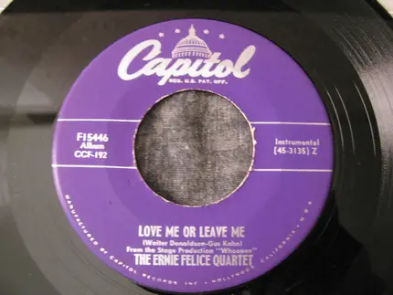 The Ernie Felice Quartet - Solitude / Dream A Little Dream Of Me
