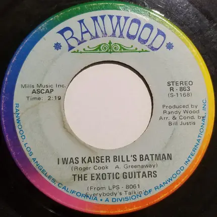The Exotic Guitars - Now Is The Hour / I Was Kaiser Bill's Batman