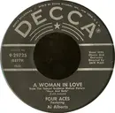 7inch Vinyl Single - The Four Aces Featuring Al Alberts - A Woman In Love / Of This I'm Sure