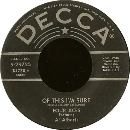 The Four Aces Featuring Al Alberts - A Woman In Love / Of This I'm Sure