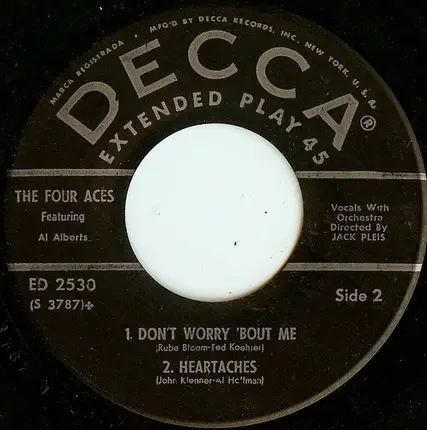 The Four Aces Featuring Al Alberts - Lonely Wine With The Four Aces