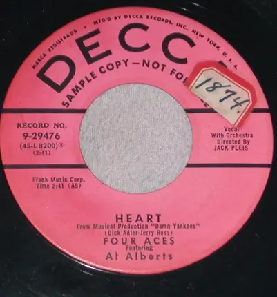 The Four Aces Featuring Al Alberts - Sluefoot / Heart