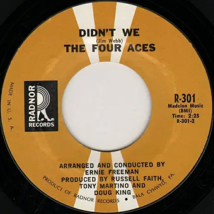 The Four Aces - Always Keep Me In Your Heart / Didn't We