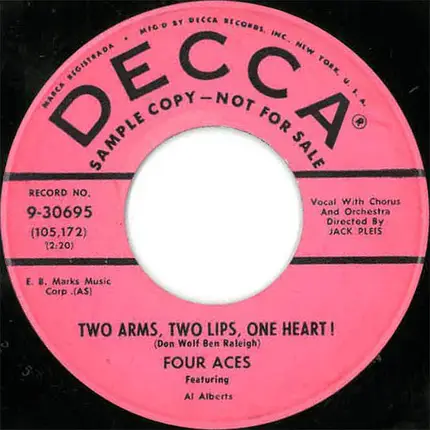The Four Aces - Heartache In Costume / Two Arms, Two Lips, One Heart!