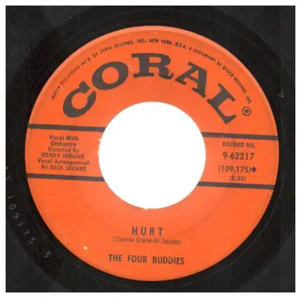 The Four Buddies - Hurt / Moonglow And Theme From Picnic