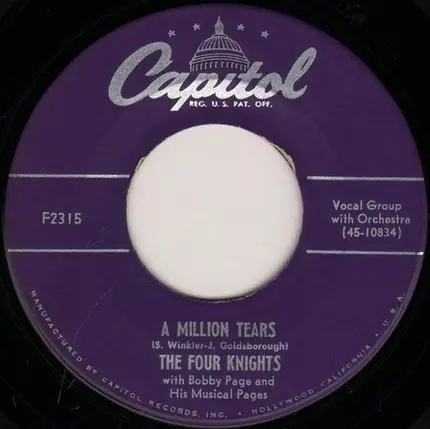 The Four Knights With Bobby Page And His Musical Pages - Oh, Happy Day