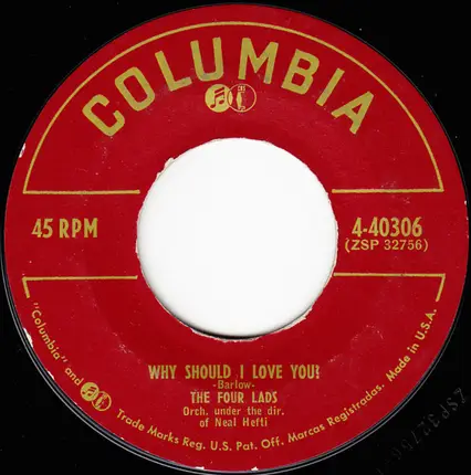The Four Lads - Why Should I Love You / Skokiaan