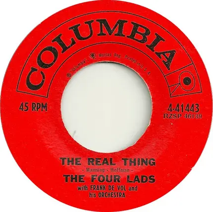 The Four Lads With Frank De Vol And His Orchestra - Got A Locket In My Pocket