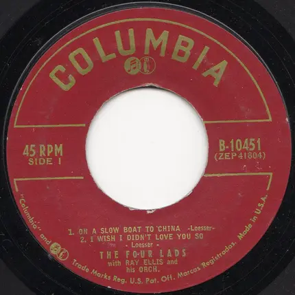 The Four Lads With Ray Ellis And His Orchestra - The Four Lads Sing Frank Loesser