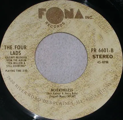 The Four Lads - Oh, What It Seemed To Me