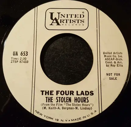 The Four Lads - It's a Mad, Mad, Mad, Mad World / The Stolen Hours