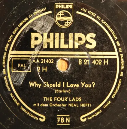 The Four Lads - Skokiaan / Why Should I Love You ?