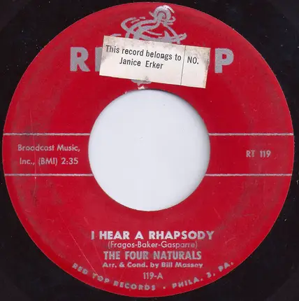 The Four Naturals - I Hear A Rhapsody / When I'm In Your Arms