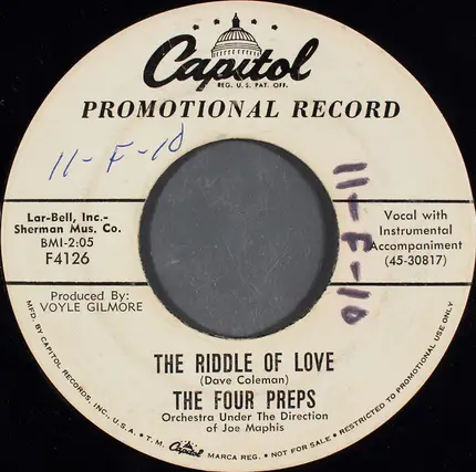 The Four Preps - She Was Five And He Was Ten