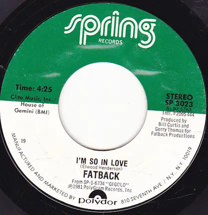The Fatback Band - I'm So In Love