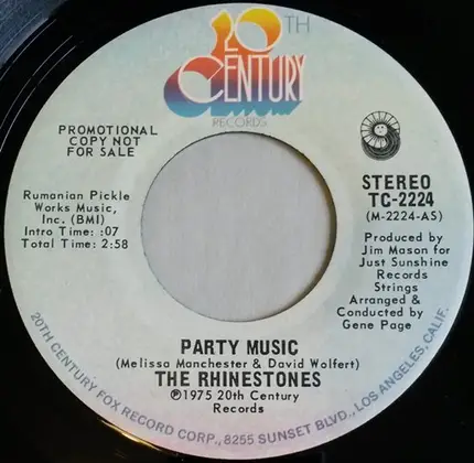 The Fabulous Rhinestones - Party Music / Party Music