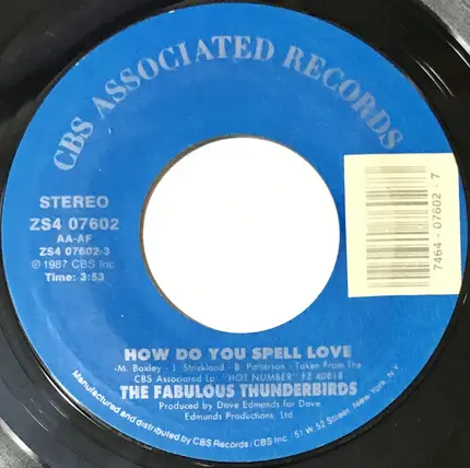 The Fabulous Thunderbirds - How Do You Spell Love