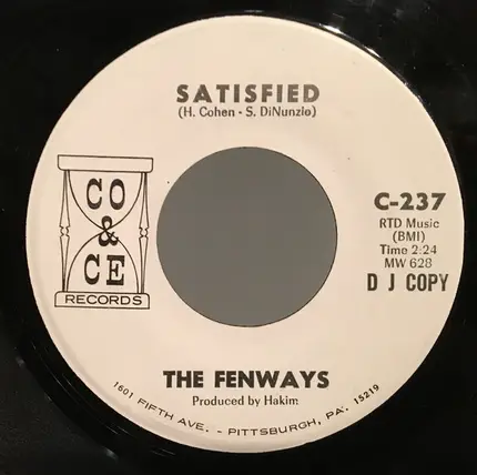 The Fenways - Satisfied / Love Me For Myself