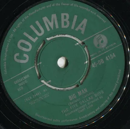 The Five Dallas Boys - Big Man / Lonesome Traveller