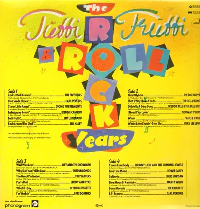 The Five Discs, Carl Perkins, Dion & The Belmonts - The Rock'n Roll Years - Tutti Frutti