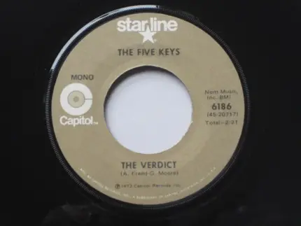 The Five Keys - The Verdict / Out Of Sight, Out Of Mind