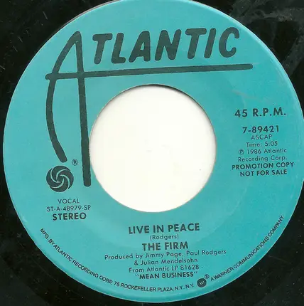 The Firm - Live In Peace