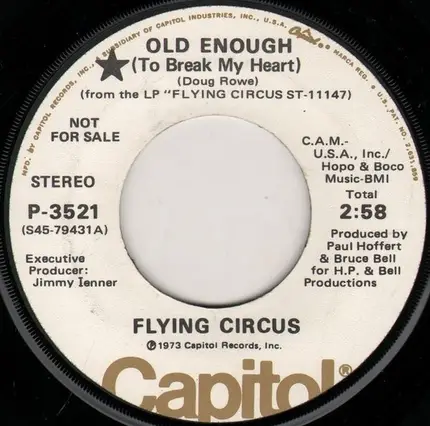 The Flying Circus - Old Enough (To Break My Heart)