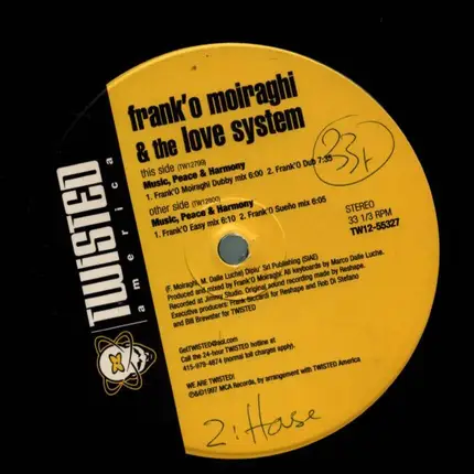 The Frank 'O Moiraghi & Love System - Music, Peace & Harmony