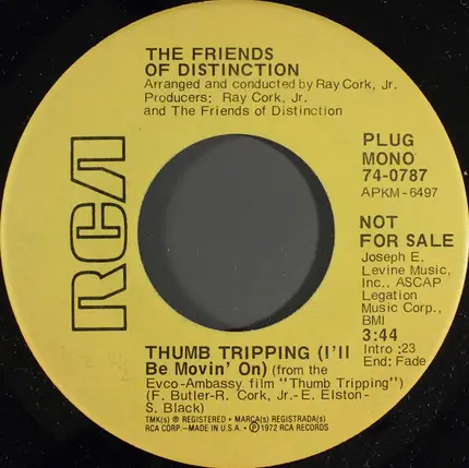 The Friends Of Distinction - Thumb Tripping (I'll Be Movin' On)