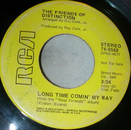 The Friends Of Distinction - Let Me Be / Long Time Comin' My Way