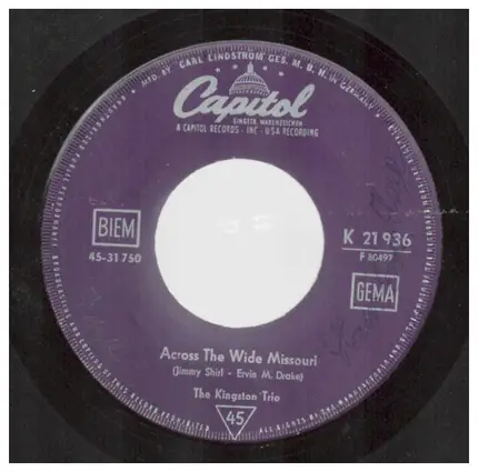 The Kingston Trio - Across The Wide Missouri / Early In The Mornin'