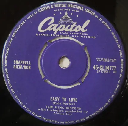 The King Sisters - Easy To Love