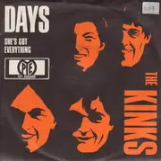7inch Vinyl Single - The Kinks - Days / She's Got Everything - rare german