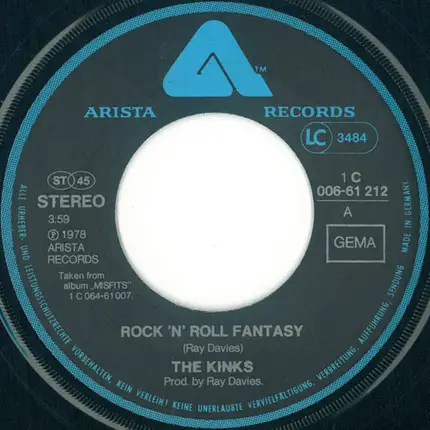 The Kinks - Rock 'n' Roll Fantasy