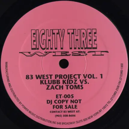 The Klubb Kidz vs. Zack Toms - 83 West Project Vol. 1