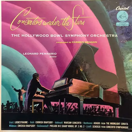 The Hollywood Bowl Symphony Orchestra , Carmen Dragon , Leonard Pennario - Concertos Under The Stars