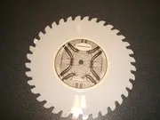 7inch Vinyl Single - The Hafler Trio / Stilluppsteypa - I Was There / That Would Be - Saw blade shaped 6', white vinyl