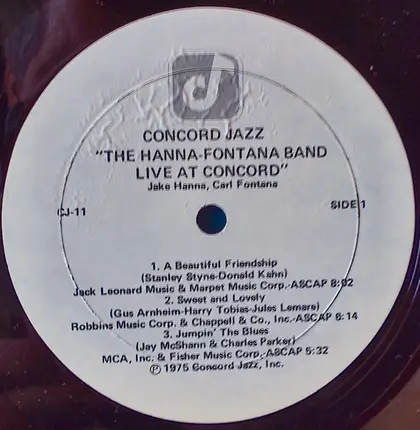 The Hanna-Fontana Band Featuring Jake Hanna And Carl Fontana - Live At Concord