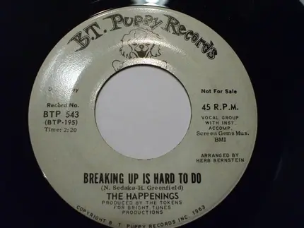 The Happenings - Breaking Up Is Hard To Do