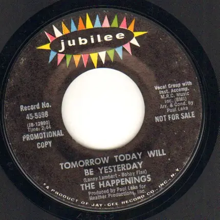 The Happenings - Tomorrow Today Will Be Yesterday
