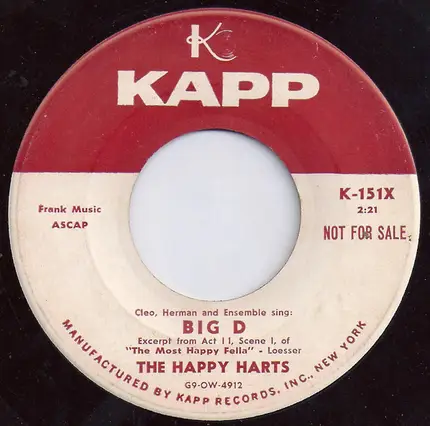 The Happy Harts - Big D / Climb Up Sunshine Mountain