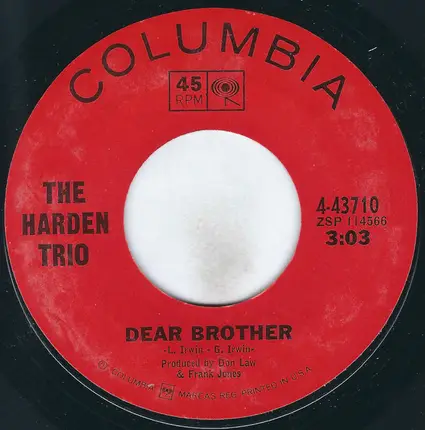 The Harden Trio - Little Boy Walk Like A Man