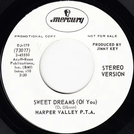 The Harper Valley PTA - Sweet Dreams (Of You)