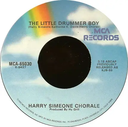 The Harry Simeone Chorale - The Little Drummer Boy / O' Bambino (One Cold And Blessed Winter)