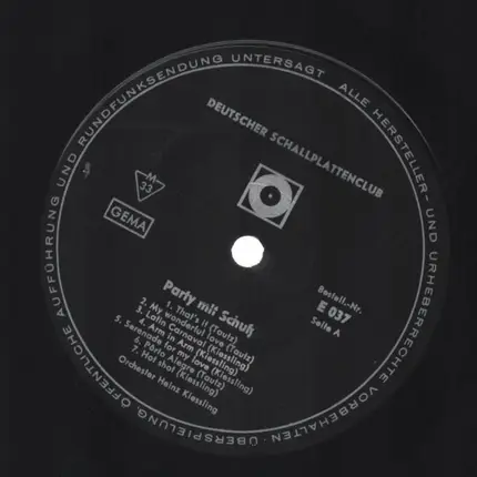 The Heinz Kiessling Orchestra - Party Mit Schuß