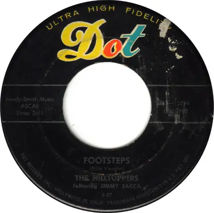 The Hilltoppers Featuring Jimmy Sacca - A Fallen Star / Footsteps