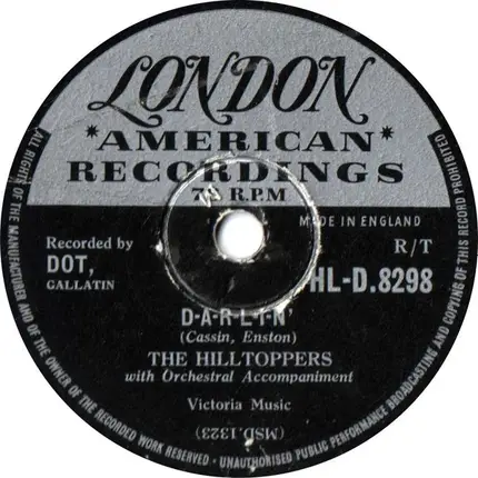 The Hilltoppers - Tryin' / D-A-R-L-I-N'