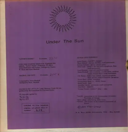 The Human Arts Ensemble - Under the Sun