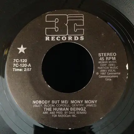 The Human Beingz - Nobody But Me / Mony, Mony / Nobody But Me