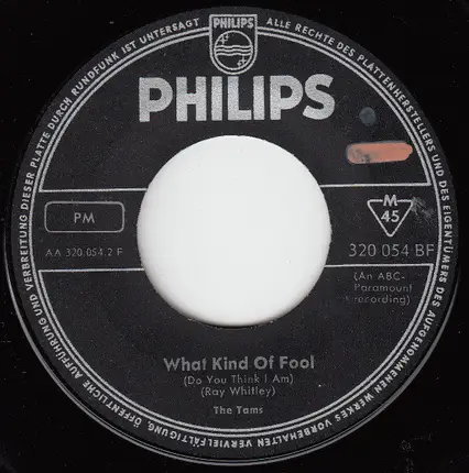 The Impressions / The Tams - Talking About My Baby / What Kind Of Fool